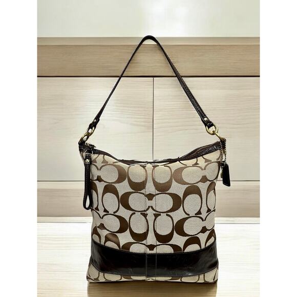 Y2K Coach 12824 Chelsea Signature Stripe Hobo Bag & Signature Long Wallet - Picture 2 of 16